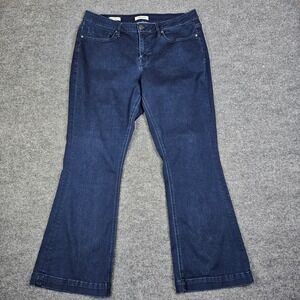 Vigoss Jagger Flare Jeans Womens 14 Dark Wash Stretch Denim Mid Rise Blue Blue